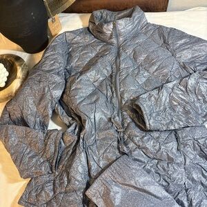 32 Degrees Women's Gray Puffer Jacket Large